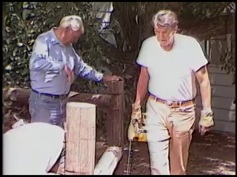 President Reagan working on Rancho Del Cielo on September 1, 1982