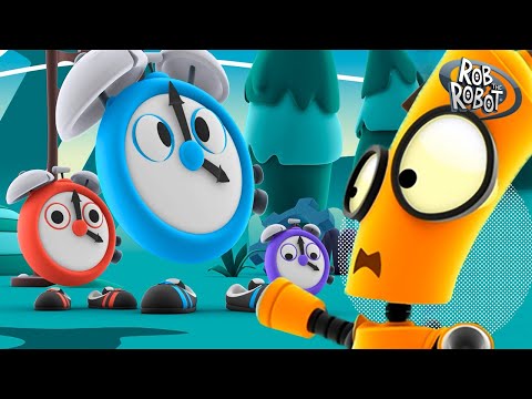 Orbit Learns How to Tell Time at Clock Planet! | Rob The Robot | Preschool Learning