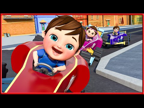 👶Five Little Babies Play with Toy Cars! 👶| Kids Songs | Learn with Banana - 2 HOUR Nursery Rhymes