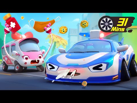 🤧🚑Sneezing Outburst! | Super Ambulance Song | Monster Trucks | Kids Songs | BabyBus - Cars World