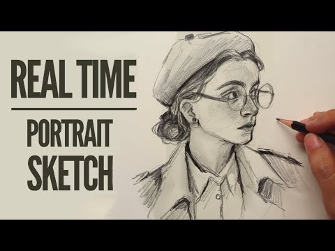 Real time portrait sketch walkthrough