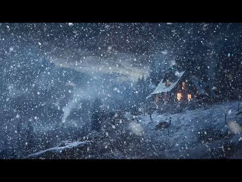 Heavy Blizzard Storm at Night┇Howling Wind &amp; Blowing Snow┇Sounds for Sleep, Study &amp; Relaxation