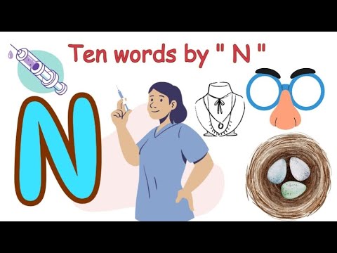 10 Words by letter N - Letter N words for Kids - English Vocabulary #abcphonicssong #abcd