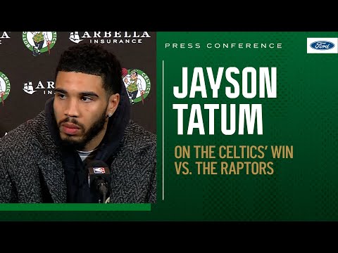 PRESS CONFERENCE: Jayson Tatum reacts to the Celtics' 105-96 win over the Raptors