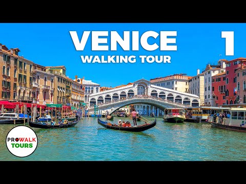 Venice, Italy Walking Tour 2022 - 4K 60fps PART 1 - with Captions