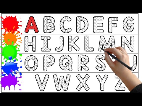 ? abcd drawing, painting and coloring for kids, toddlers | alphabet song | A to Z | #152