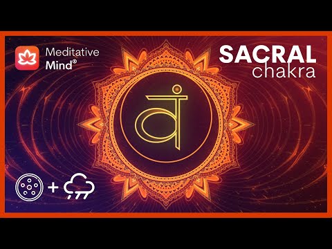 SACRAL CHAKRA Meditation | Rain + Hang Drum | Expand Creativity + Emotional Balance + Sexual Healing