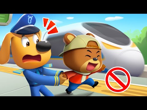 Safe Travels on Trains🚆| Safety Cartoon | Police Cartoon🔍| Kids Cartoon | Sheriff Labrador | BabyBus