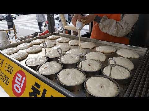 ring hotteok, sweet pancake - korean street food