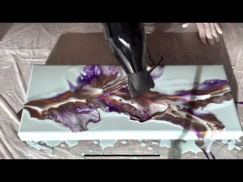 Pearl Dutch Pour and Ring Pour, two for one - Fluid Art Tutorial / Acrylic Pour