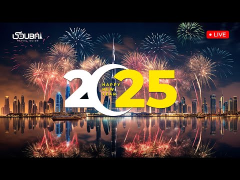 New Year 2024 UAE Fireworks - Dubai Burj Khalifa Palm Jumierah Yas Bay Abudhabi