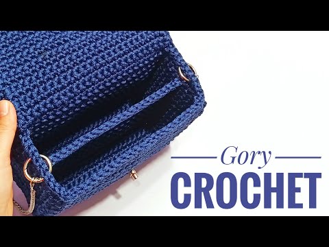 شنطة كروشيه بجزئين من الداخلCrochet bag/Bolso de ganchillo/Bolsa de croch&ecirc;Сумка крючком/tığ işi&ccedil;anta