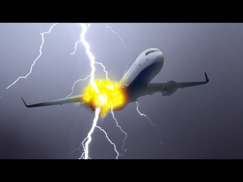 Emergency Landing after Plane Gets Struck By Lightning Crash Movie GTA 5