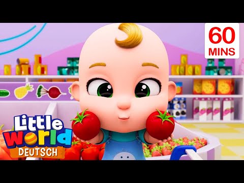 🛒 Ich kaufe ein | Kinderlieder f&uuml;r Kleinkinder | Little World Deutsch