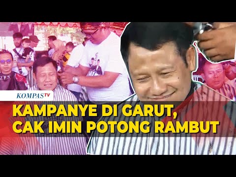 Momen Cak Imin Potong Rambut di Tukang Cukur Jokowi dan SBY saat Kampanye di Garut