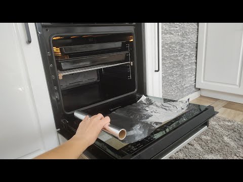 Clean the oven with aluminum foil - Cleaning the oven with aluminum foil