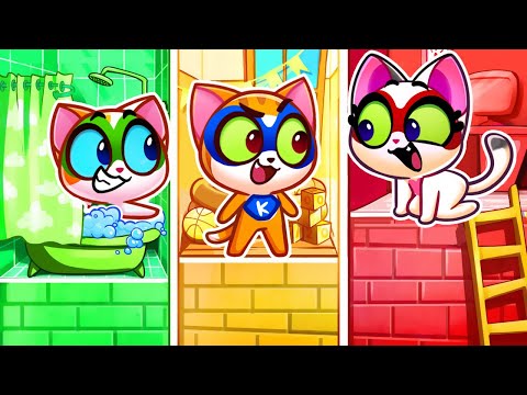 Super Kittens Stories😺 Cat Superhero || Purr Purr Stories for Kids