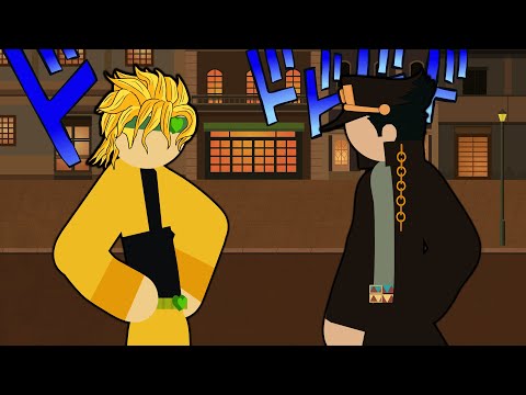 Jotaro VS Dio Stick Fight!!