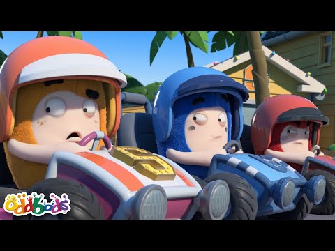 Wheels of Furry Racing! | Oddbods TV Full Episodes | Funny Cartoons For Kids