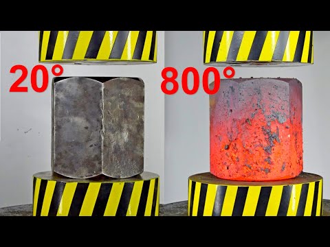 500 TON HYDRAULIC PRESS VS HOT METAL