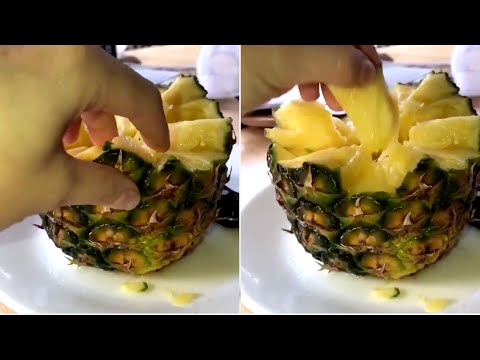 Is this the right way to eat pineapple?