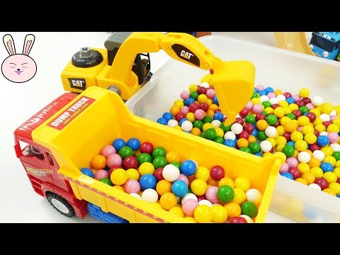 Kids toys | Excavator Dump Truck Cement Mixer Garbage Truck School Bus for kids | YapiTV Toy