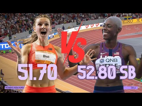 Final Women's 400m Hurdle Championships Epic Moments Femke Bol Defeated Top Opponents