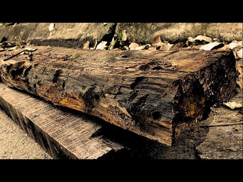 Woodcrafts: Crafting a Unique Dining Table - Woodworking Skills and Recycled Train Sleepers Wood