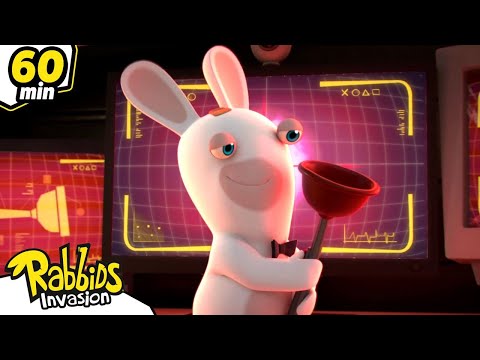 Ayuda a Rabbid 000, &iexcl;salva el mundo! | Rabbids La Invasi&oacute;n| Nueva compilaci&oacute;n 1H| Cartoon para ni&ntilde;os