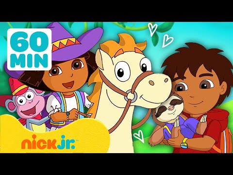 Dora la Exploradora | &iexcl;60 MINUTOS de Dora rescatando animales! 🐯 | Nick Jr. en Espa&ntilde;ol