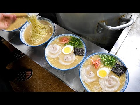 Incredibly popular Japanese Fukuoka tonkotsu ramen and fried rice