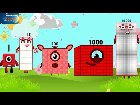 unlocks! numberblocks skip counting by 1 to 10,000 | learn to count 