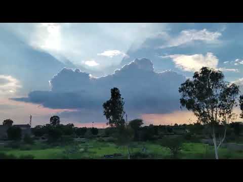 window side nature seat in train , beautiful nature video , train window view