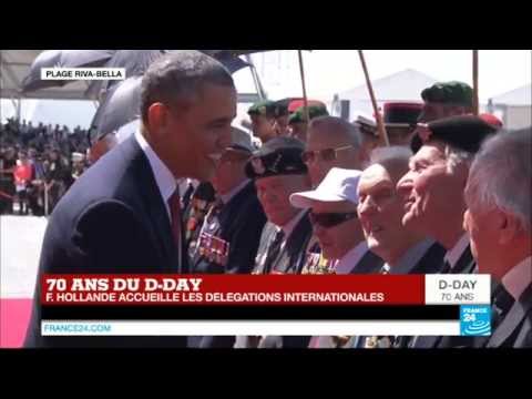 70 ans du D-Day : l'arriv&eacute;e du pr&eacute;sident des &Eacute;tats-Unis Barack Obama