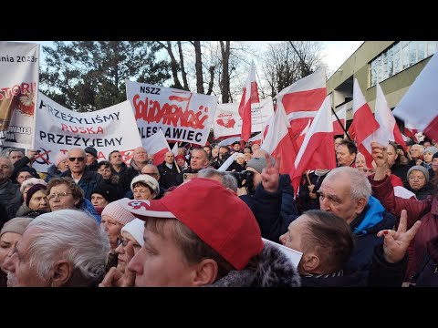 Wrocław, 1.01.2024 - PROTEST przeciw bezprawnej likwidacji Polskiego Radia i Telewizji Polskiej