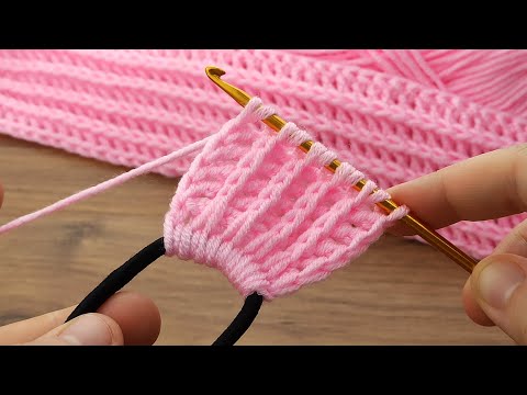 ⚡⚡Woow...!!!!⚡⚡ Very easy Tunisian crochet chain very stylish hair band making 