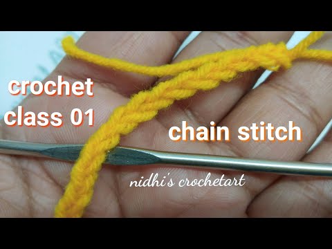 Crochet class 01 for beginners / chain stitch