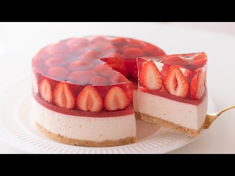 The Best No-Bake Strawberry Cheesecake＊No Egg &amp; No Oven｜HidaMari Cooking