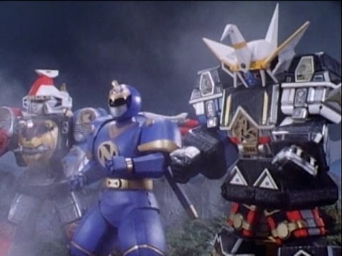 Ninjor and the Megazords vs Dischordia Fight | Mighty Morphin | Power Rangers Official