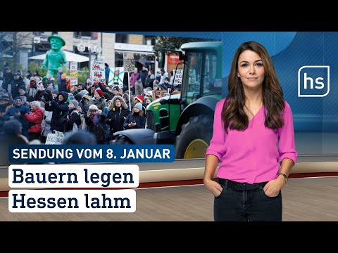 Bauern legen Hessen lahm |&nbsp;hessenschau vom 08.01.2024