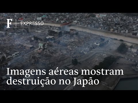 Imagens a&eacute;reas mostram destrui&ccedil;&atilde;o causada por terremoto no Jap&atilde;o