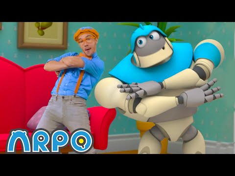 Blippi and ARPO Team UP! | ARPO | Educational Kids Videos | Moonbug Kids