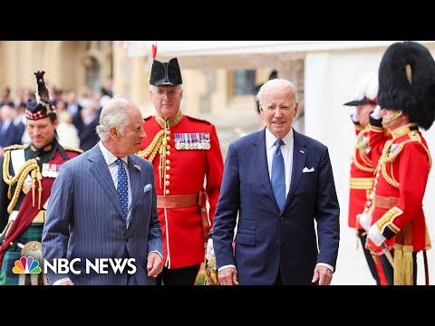 Biden attends welcome ceremony with King Charles at Windsor Castle