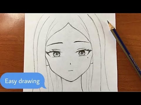 Easy anime drawing | how to draw anime girl easy step-by-step