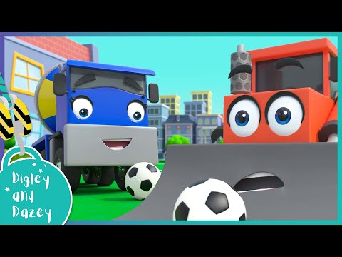 ⚽ Digley &amp; Dazey&rsquo;s School Soccer Showdown!! | Digley and Dazey | Kids Construction Truck Cartoons