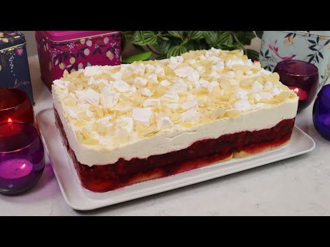 No bake raspberry cloud cake