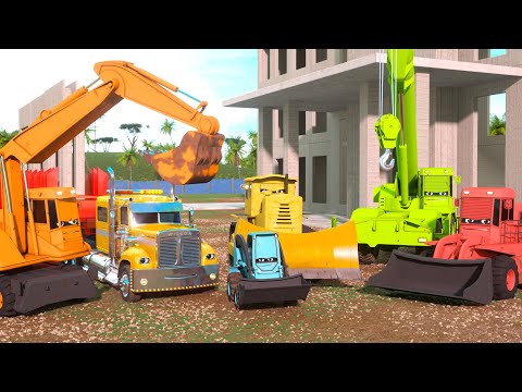 Learn About Construction with Wayne the Bulldozer &amp; Jake the Skid Steer! | A DAY AT WORK