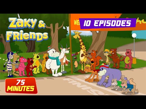 Zaky &amp;amp; Friends 75 Minutes Compilation | 10 Zaky Cartoon Episodes