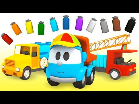 Leo the truck kids cartoons: Learn colors &amp; vehicles for kids