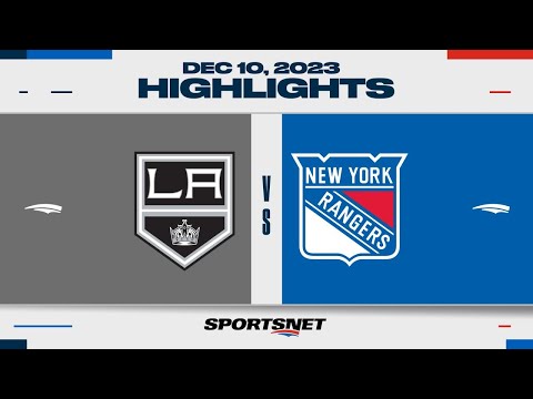 NHL Highlights | Kings vs. Rangers - December 10, 2023